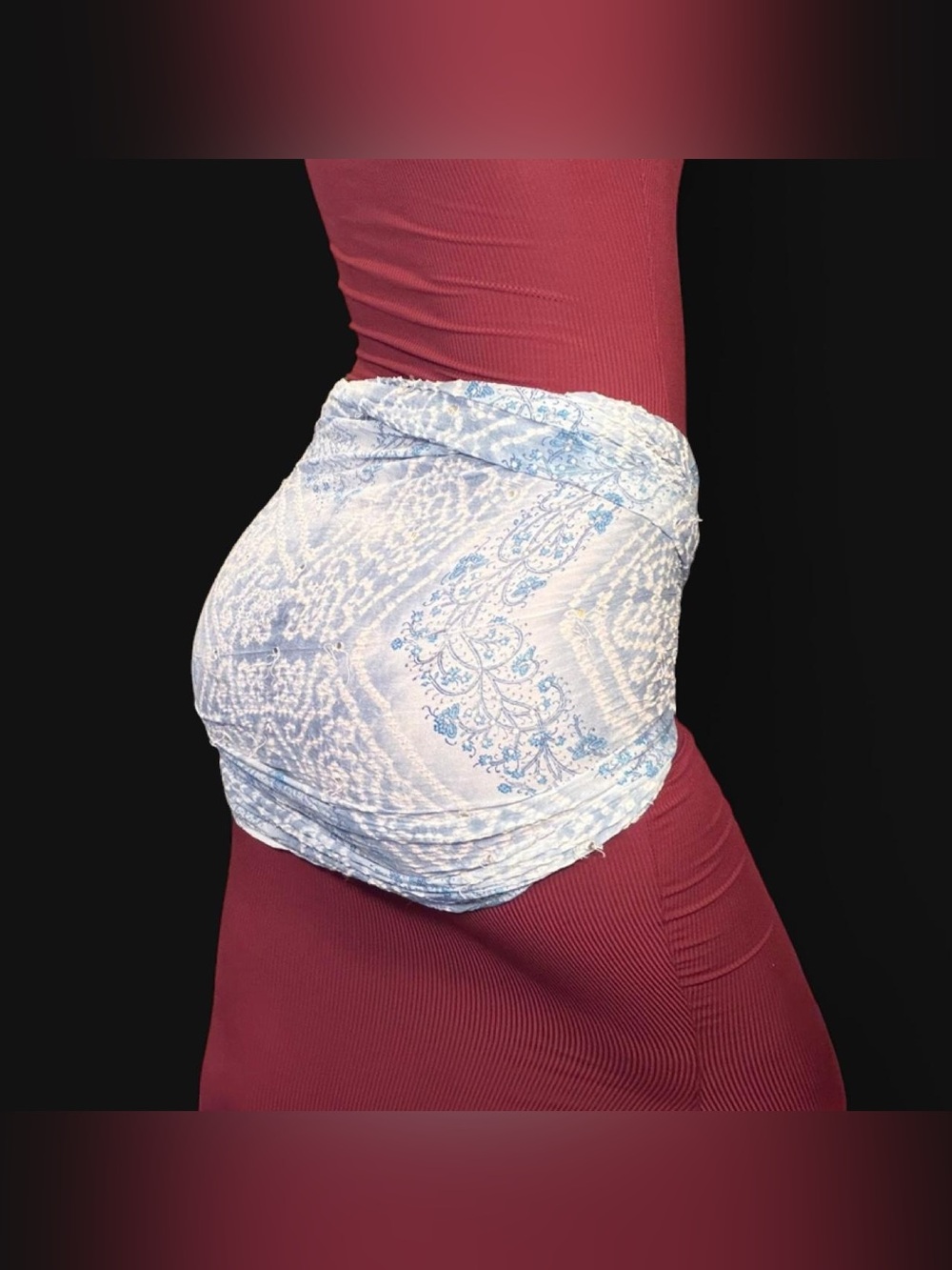 Mermaid Blue Sequin Scarf Belt by Sage!